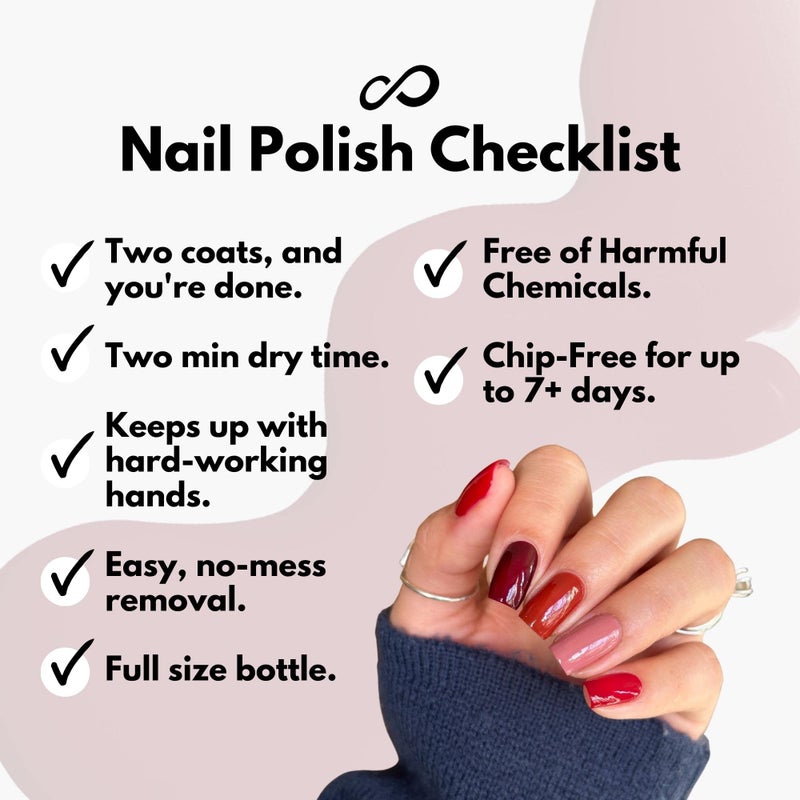 Eternal Red Nail Polish Set for Women (ROCK & ROSE) - Pink Nail Polish Set for Girls - Long Lasting & Quick Dry Fingernail Polish Kit for Home DIY Manicure & Pedicure - Made in USA, 13.5mL (Set of 4) - Image 4